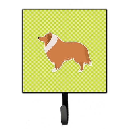 Jensendistributionservices Collie Checkerboard Green Leash or Key Holder MI1715033
